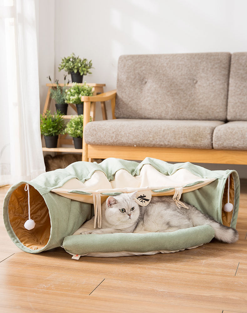 Collapsible Cat Tunnel Bedding.